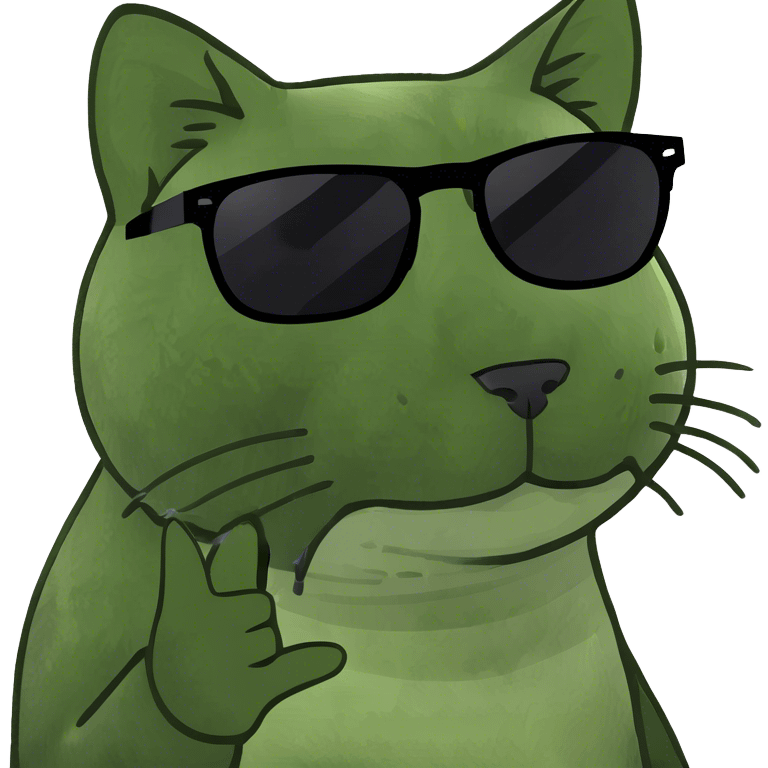 Cat with sunglasses emoji