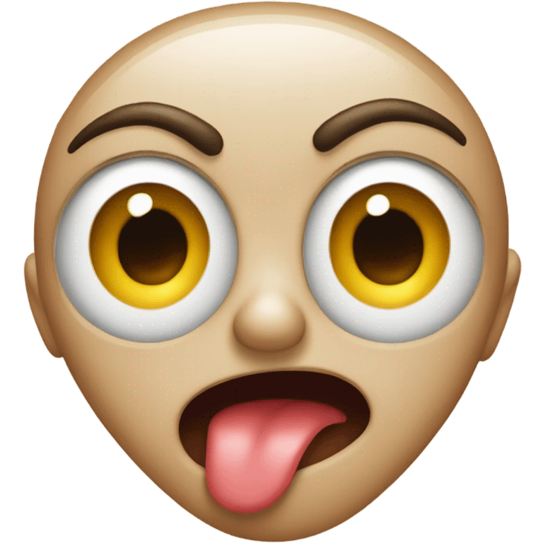 A shocked emoji ￼but with love eyes  emoji