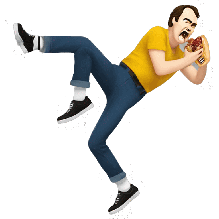 quentin tarantino eating sockwhile jumping emoji