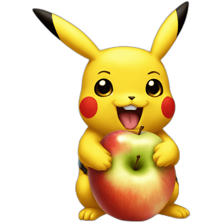 pikachu-eating-apple emoji