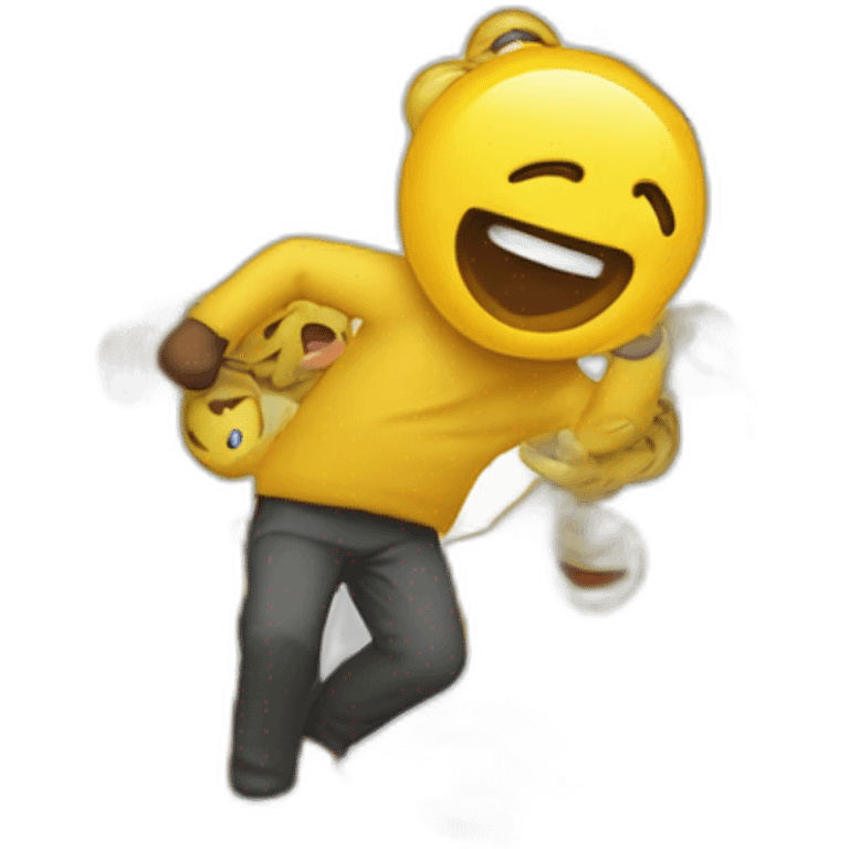 quelqu'un qui fait un dab emoji