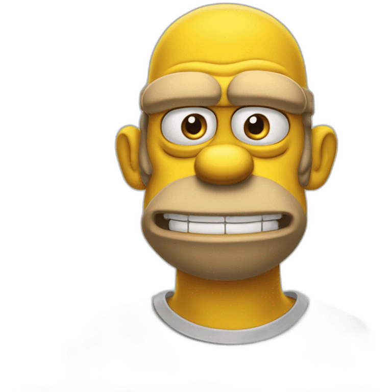 Le singe dans la tete de homer simpson emoji