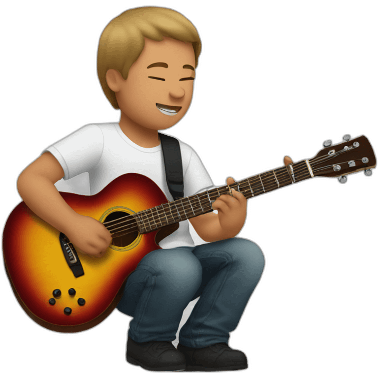 Down’s syndrome guitar player emoji