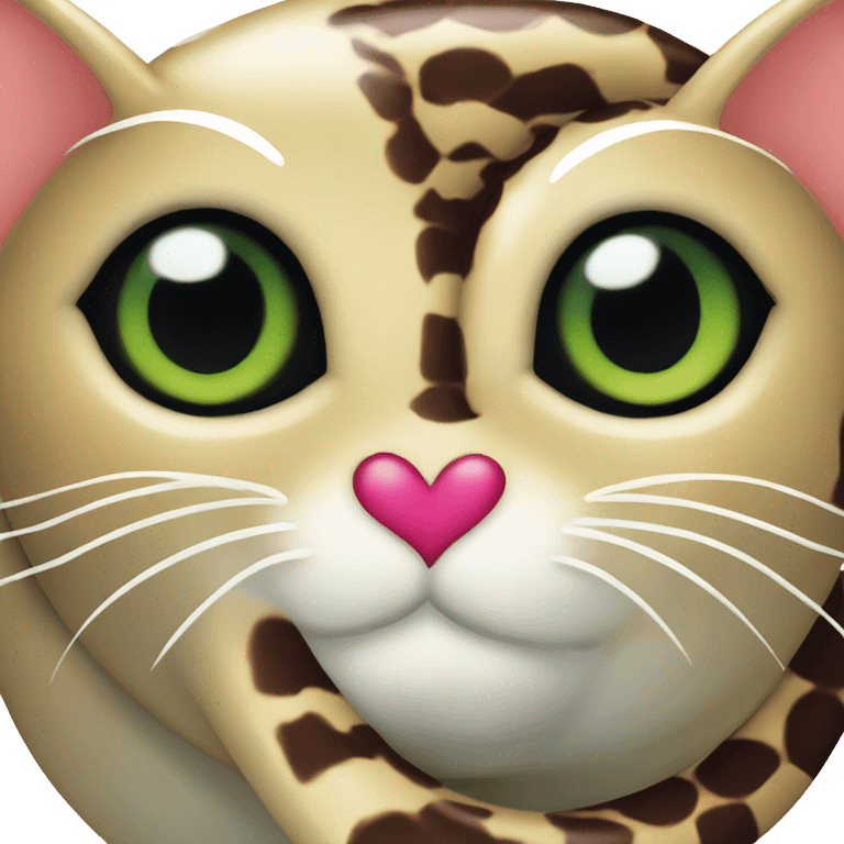 snake and cat in love emoji