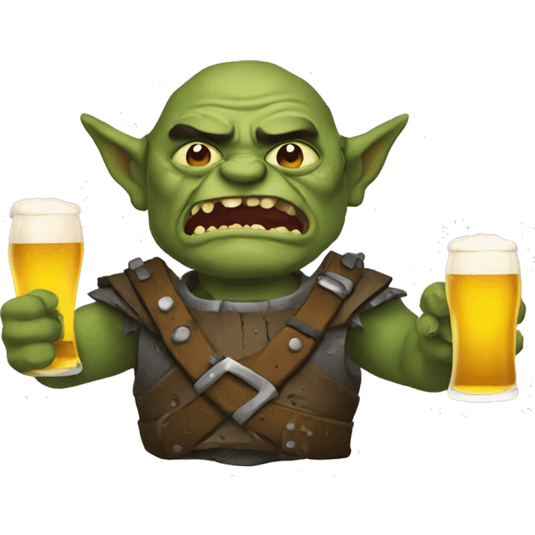 orc with beer emoji