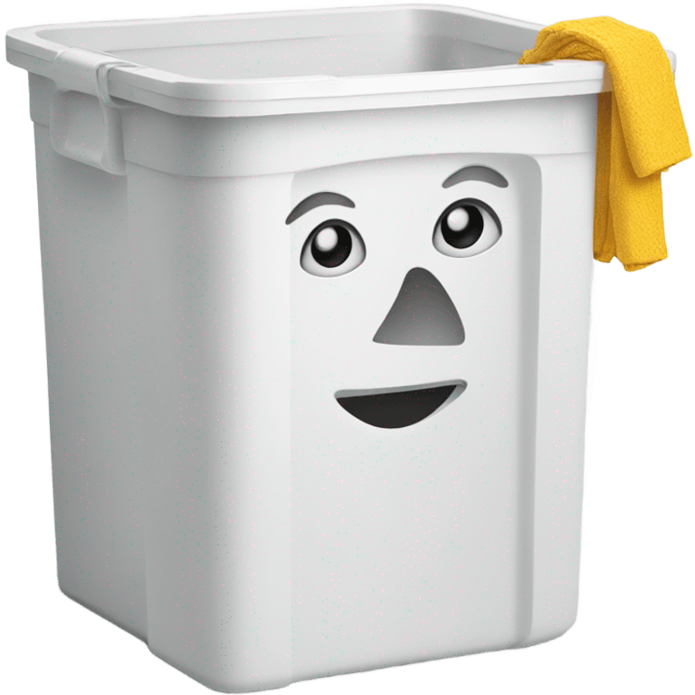 plastic white storage caddy for cleaning storage emoji