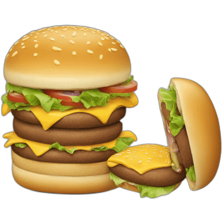 man eating burger emoji