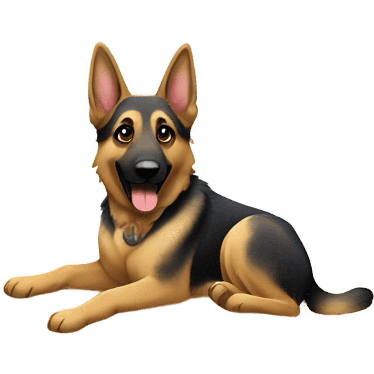 German shepherd at beach emoji