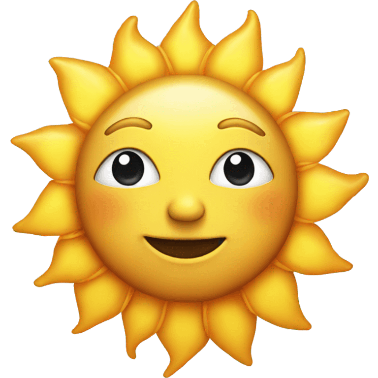 Realistic sun emoji