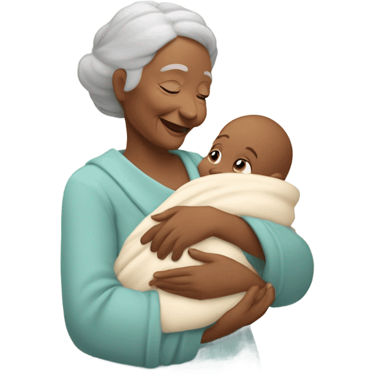 New baby and grandma  emoji