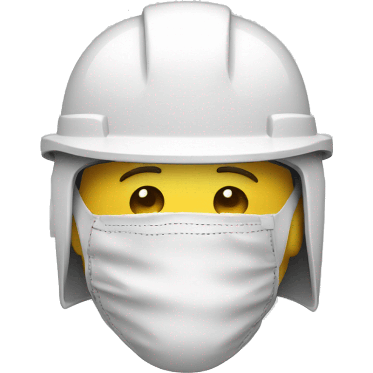 white-helmeted worker crying emoji