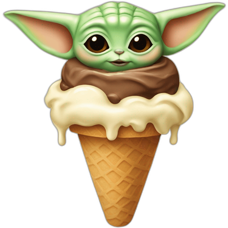 Baby yoda ice cream emoji