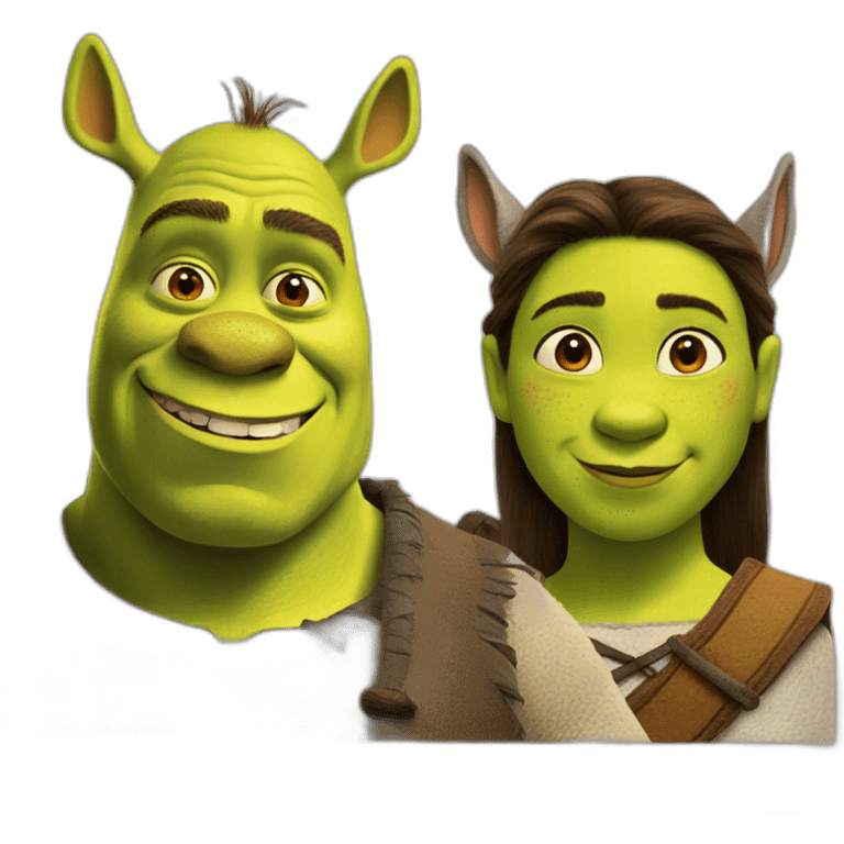 Shrek and donkey emoji