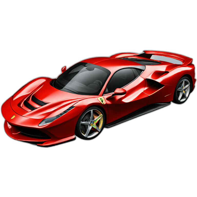 Hiperrealist-Ferrari SF90 in red front view emoji