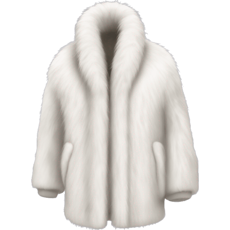 White Fur coat  emoji