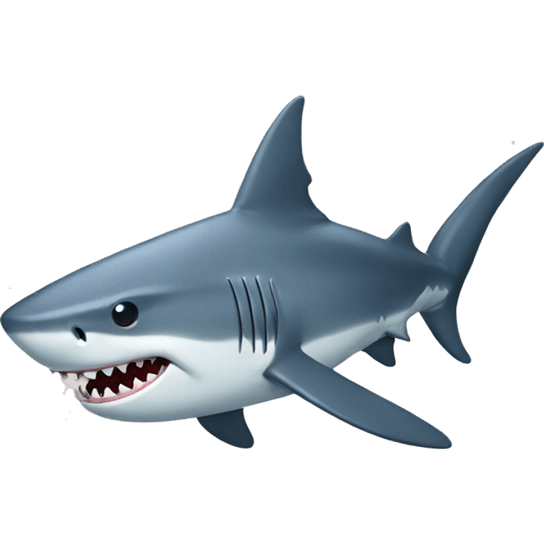 Shark with top har emoji