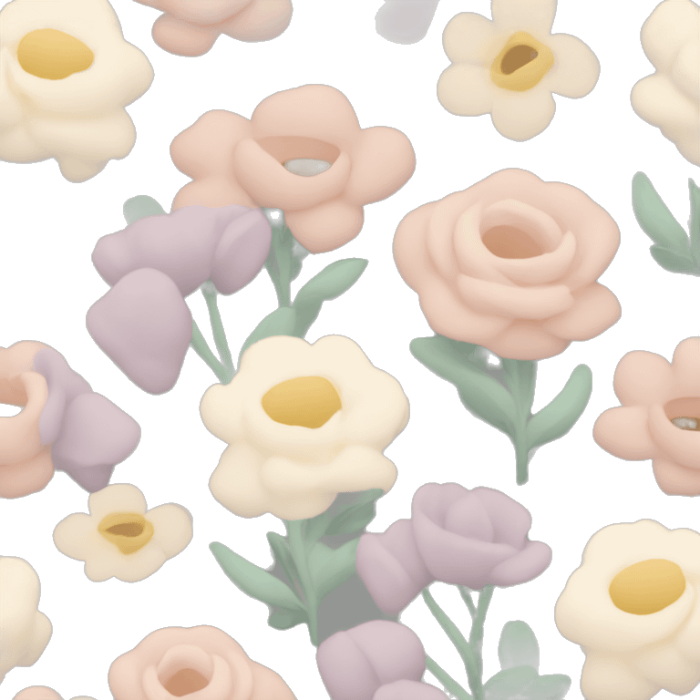 muted pastel flower bouquet  emoji