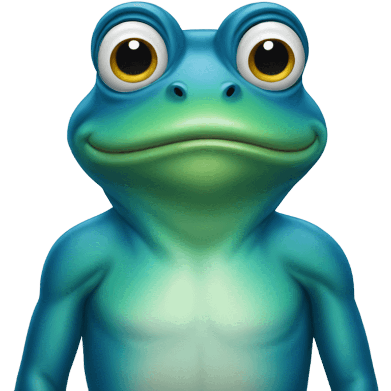 a bleu frog emoji