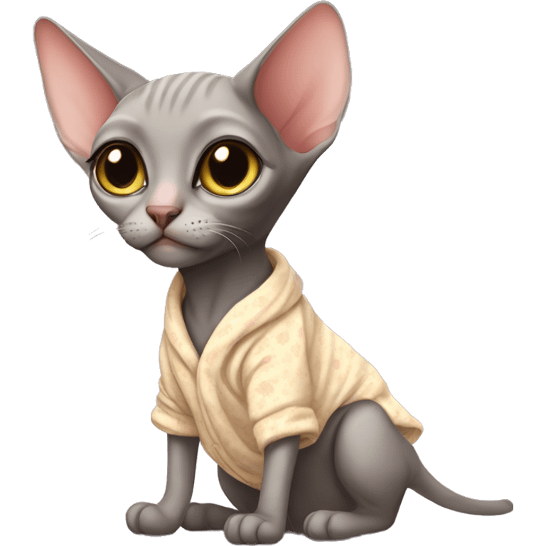 Sphinx cat in pijamas emoji