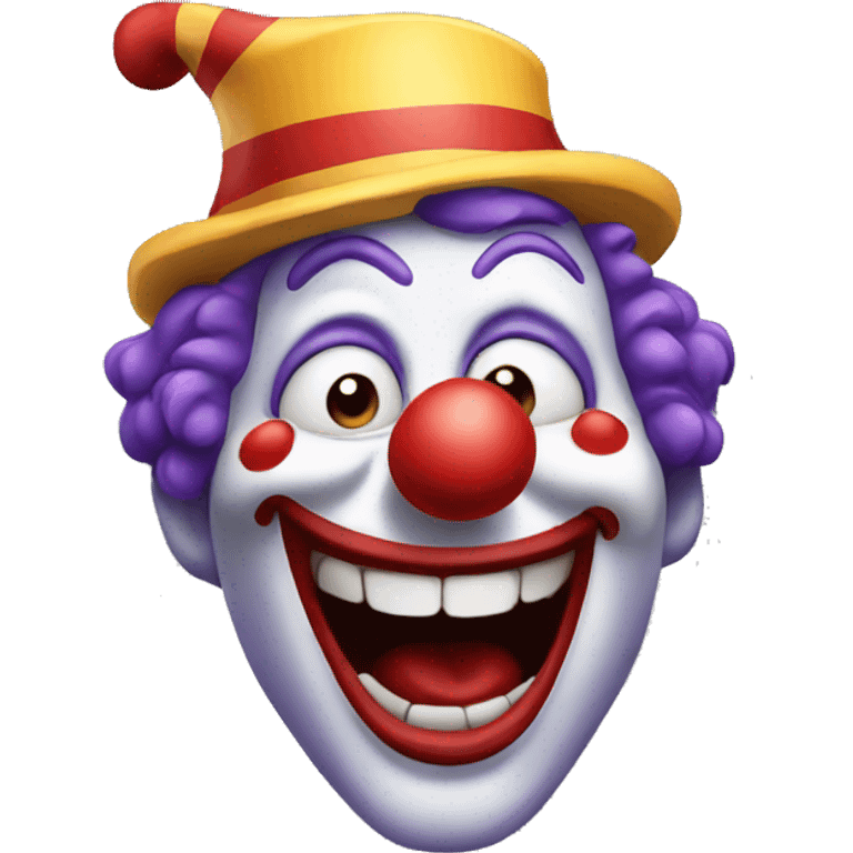 funny clown face emoji