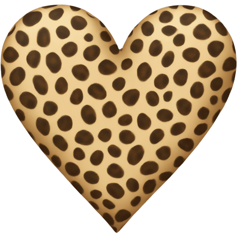 cheetah print heart emoji