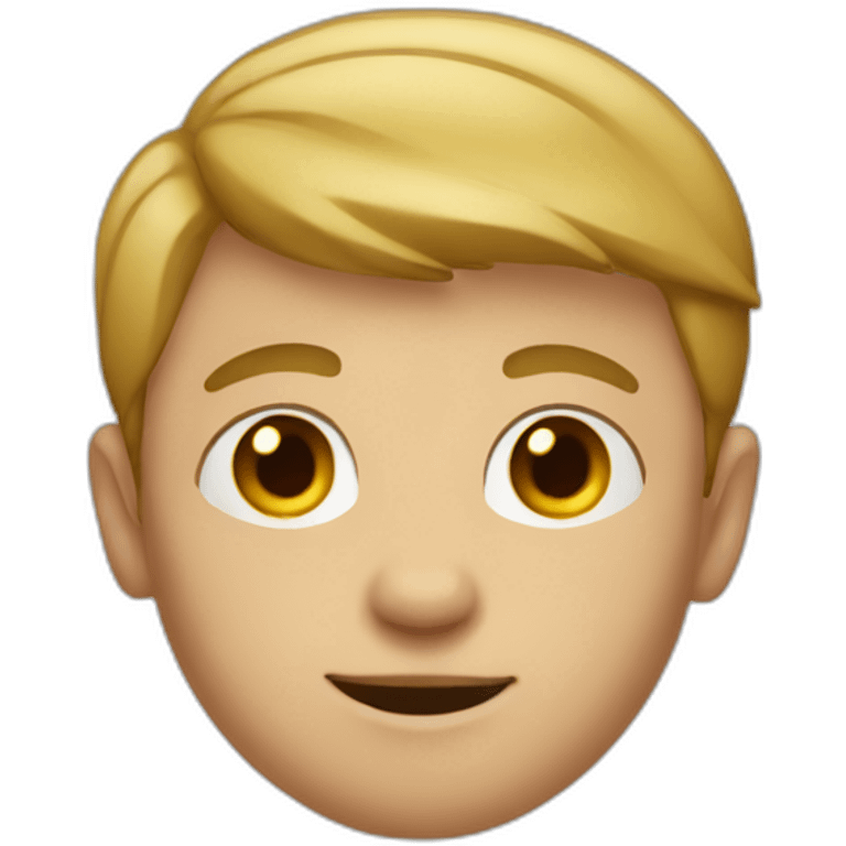 "A boy with a big head, tall and thin, with short hair emoji