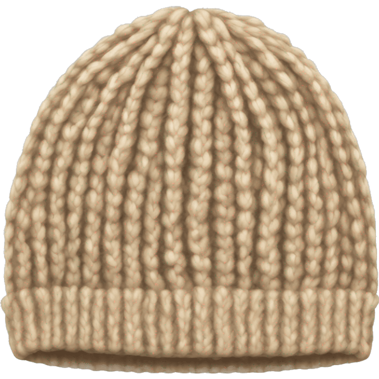 Pretty Beige knitted cap piece of clothing emoji