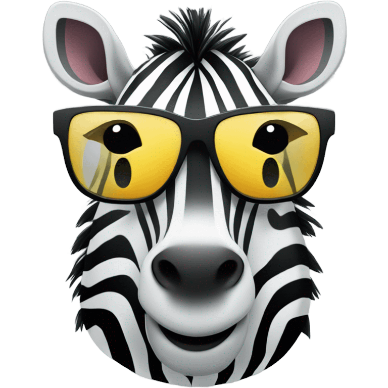 zebra wearing sunglasses emoji