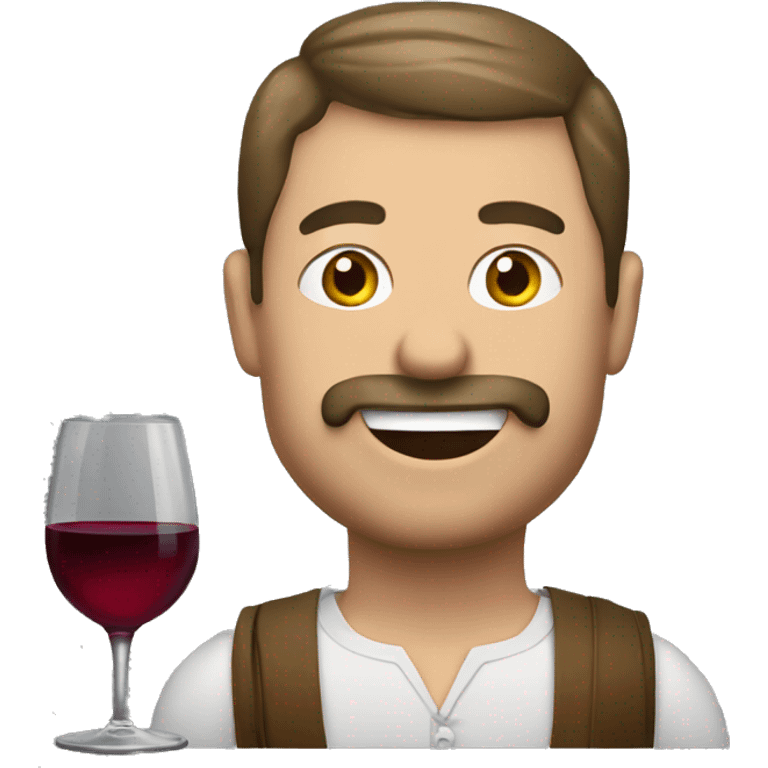 Serbia with wine emoji