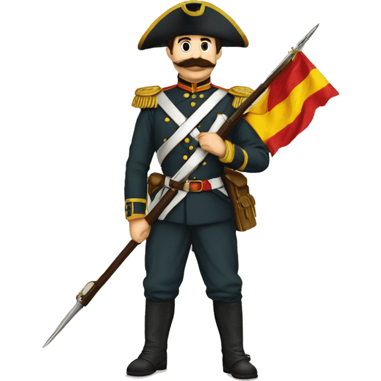 Militars with spanish flag im 1869 emoji