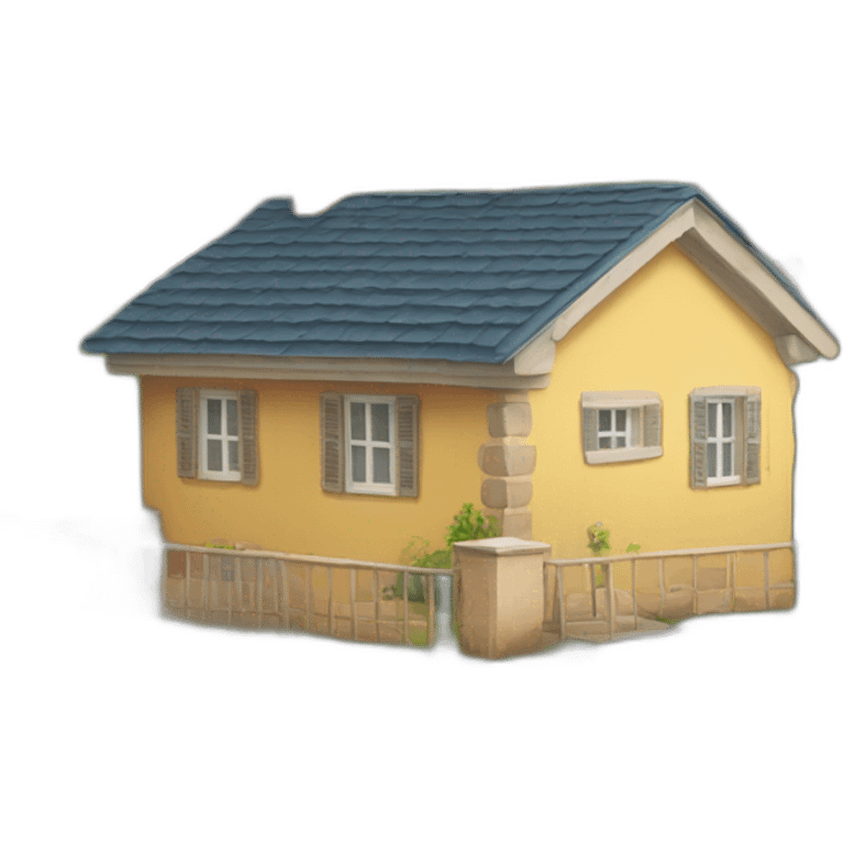 Une maison avec un ruban autour emoji