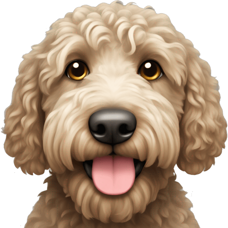 Labradoodle with medium coat emoji