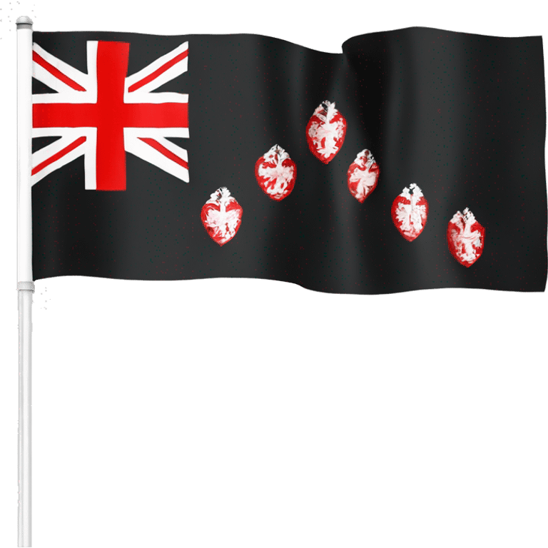 Black and white Georgian flag  emoji