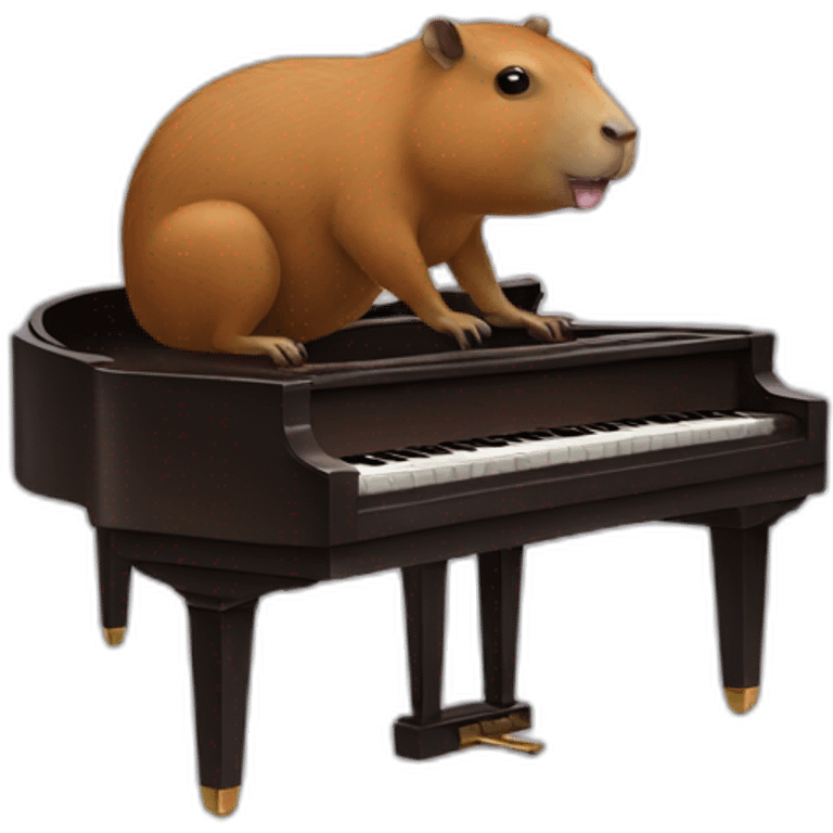 Capibara pianoforte emoji