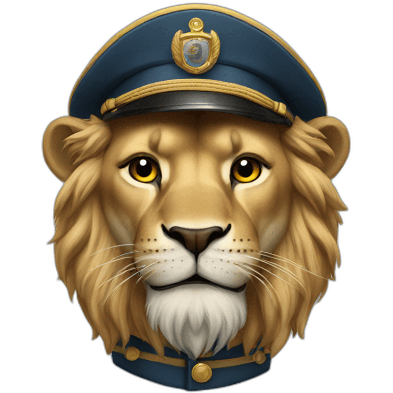 General Captain Lion emoji