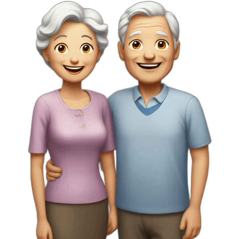 happy old couple emoji