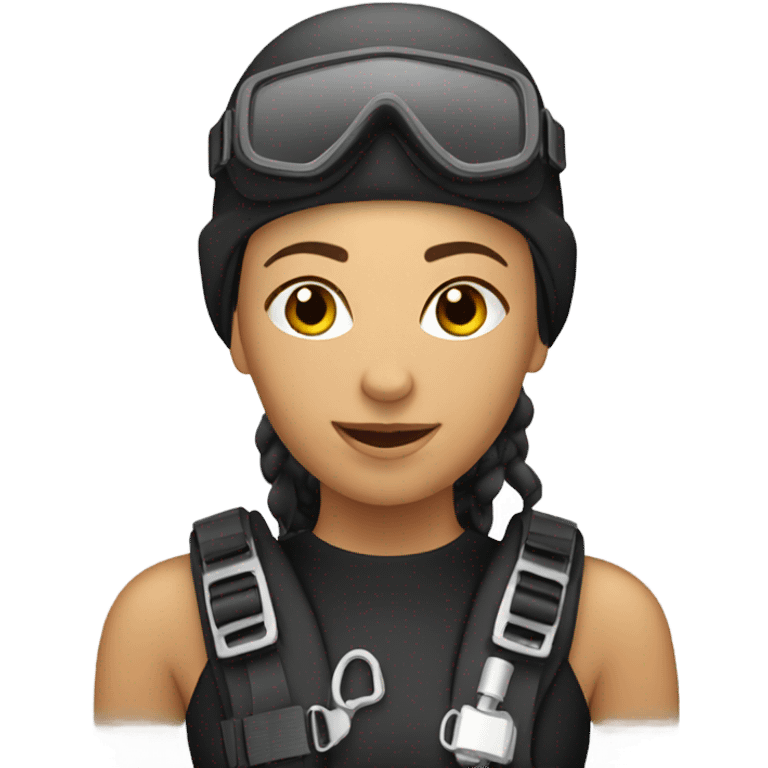 A young woman scuba diving  emoji