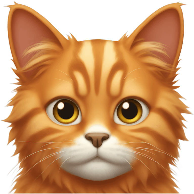 Fluffy orange cat emoji