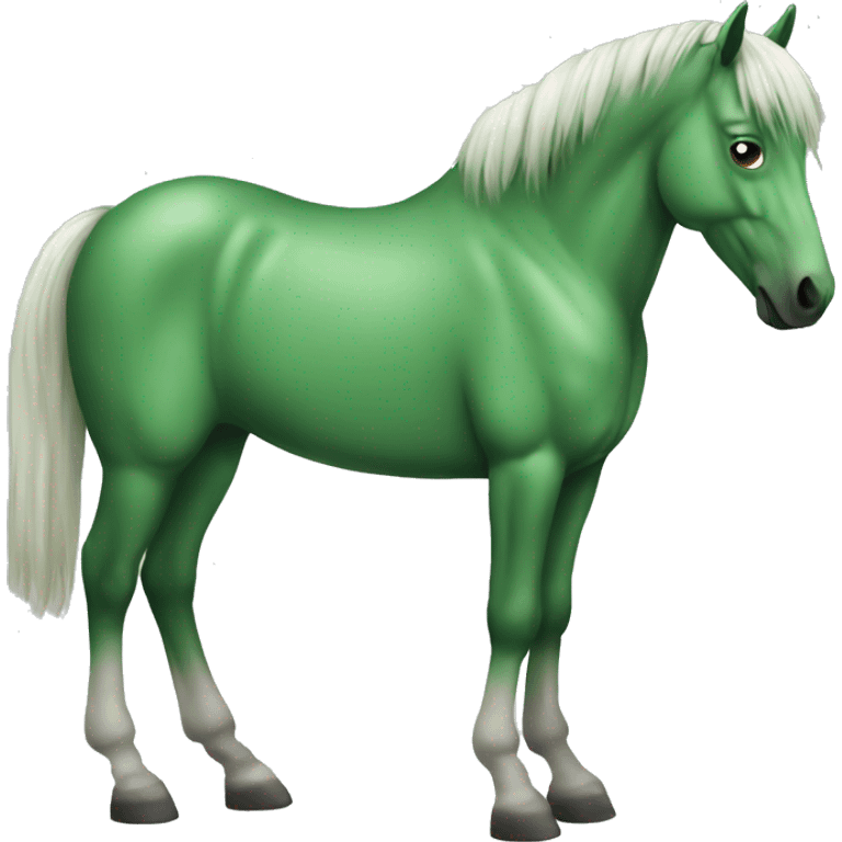 a green horse with 7 legs  emoji