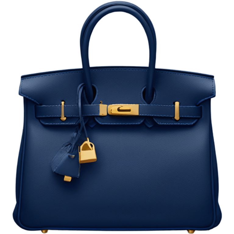 hermes birkin bag in navy blue emoji