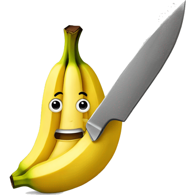 banana with a knife emoji