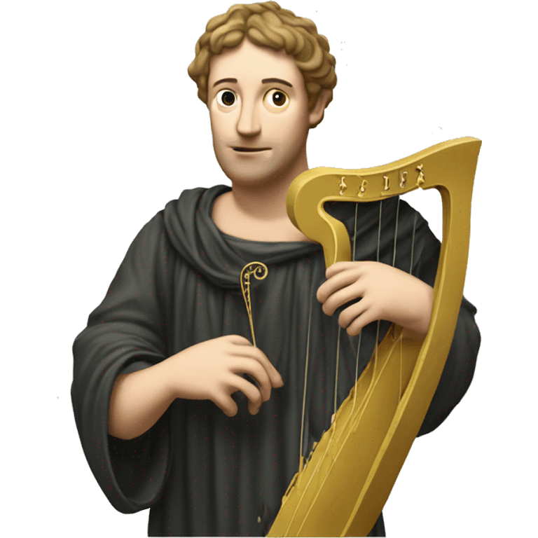 Petrarch holds a lyre in his hand emoji