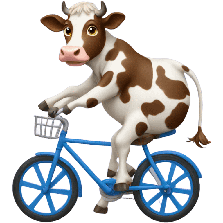 Cow riding a bike  emoji