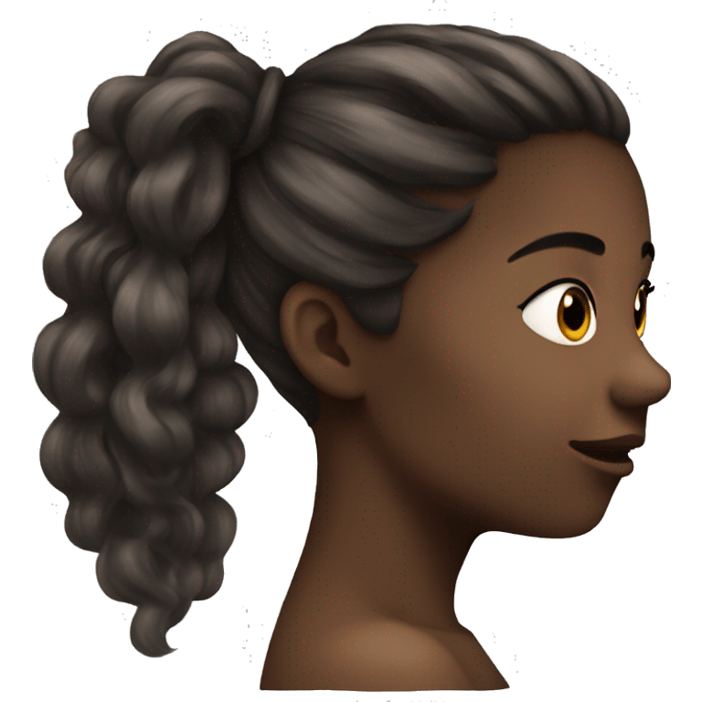 girl profile hair flying emoji