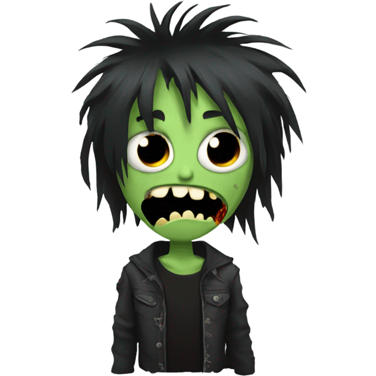 zombie emo boy with long shaggy hair emoji