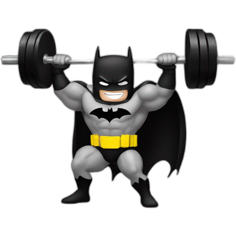 batman lifting weights emoji