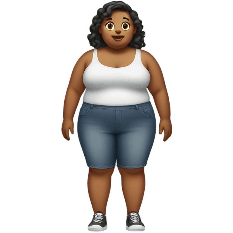 fat girl standing up emoji