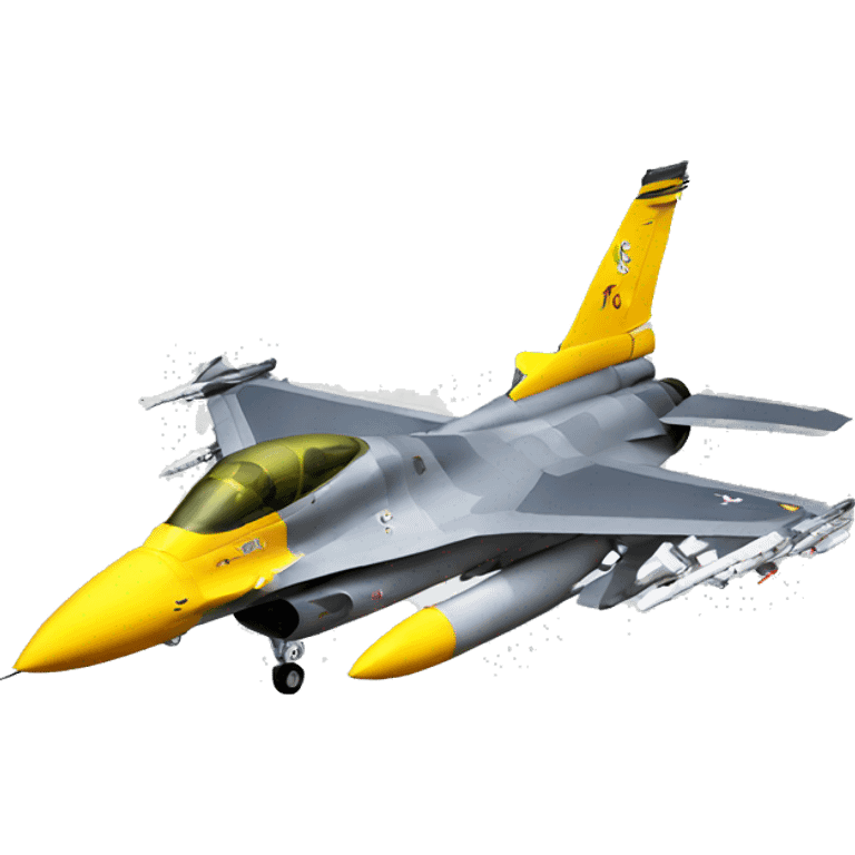 yellow f16 jet cute emoji