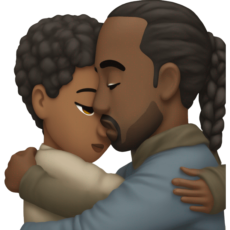 kanye and north west hugging emoji