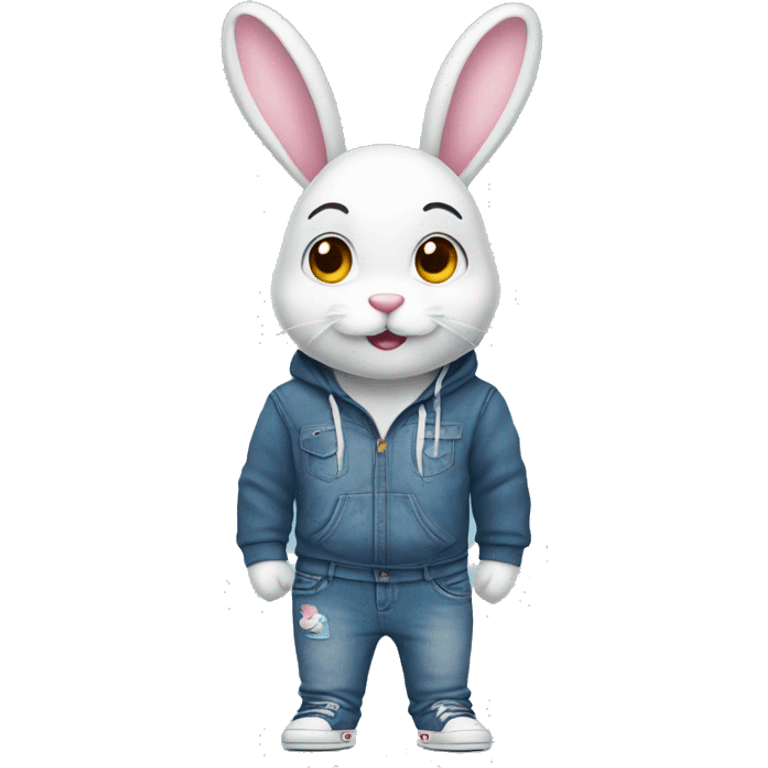 New jeans bunny in hoodie emoji